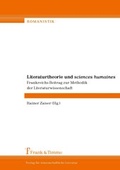 Cover: Literaturtheorie und "sciences humaines" - Frank & Timme