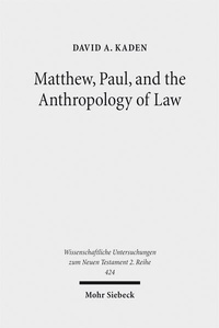 Abbildung von: Matthew, Paul, and the Anthropology of Law - Mohr Siebeck