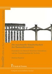Abbildung von: Die maschinelle Simulierbarkeit des Humanübersetzens - Frank & Timme