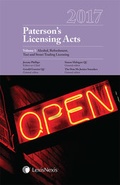 Cover: Paterson's Licensing Acts 2017 - Butterworths Law