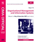 Cover: Organisational Management and Information Systems: Paper P4 - CIMA Publishing