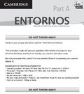 Cover: Entornos Beginning ELEteca A Activation Card - Cambridge-Edinumen