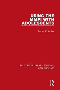 Enlarge image Cover: Using the MMPI with Adolescents - Routledge