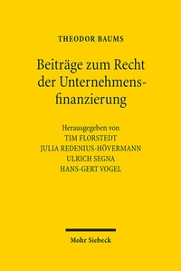 Abbildung von: Beiträge zum Recht der Unternehmensfinanzierung - Mohr Siebeck