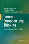 Cover: Common European Legal Thinking - Springer