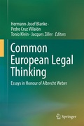 Cover: Common European Legal Thinking - Springer