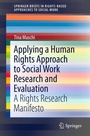 Cover: Applying a Human Rights Approach to Social Work Research and Evaluation - Springer