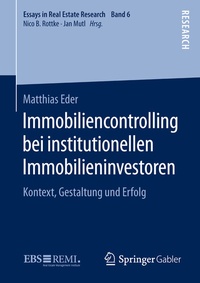 Abbildung von: Immobiliencontrolling bei institutionellen Immobilieninvestoren - Springer Gabler