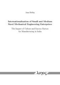 Enlarge image Cover: Internationalization of Small and Medium Sized Mechanical Engineering Enterprises - Logos Berlin