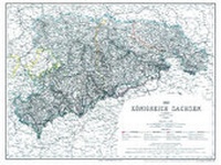 Abbildung von: Historische Karte: Königreich Sachsen 1864 (plano) - Verlag Rockstuhl