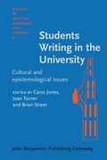 Cover: Students Writing in the University - John Benjamins Publishing Company