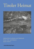Cover: Tiroler Heimat 79 (2015) - Universit&auml;tsverlag Wagner