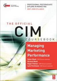 Enlarge image Cover: Managing Marketing Performance 2007/08 - Butterworth-Heinemann