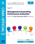 Cover: Management Accounting - Performance Evaluation: Paper P1 - CIMA Publishing