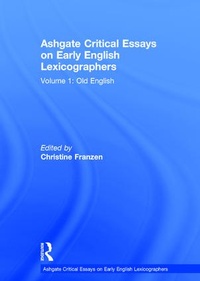 Abbildung von: Ashgate Critical Essays on Early English Lexicographers - Routledge