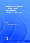 Cover: Ashgate Critical Essays on Early English Lexicographers - Routledge