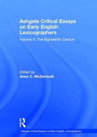 Abbildung von: Ashgate Critical Essays on Early English Lexicographers - Routledge