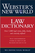 Cover: Webster's New World Law Dictionary - Wiley