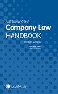 Cover: Butterworths Company Law Handbook - Butterworths Law