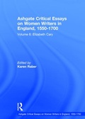 Cover: Ashgate Critical Essays on Women Writers in England, 1550-1700 - Routledge