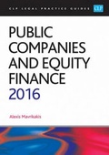 Cover: Public Companies and Equity Finance 2016 - College of Law Publishing