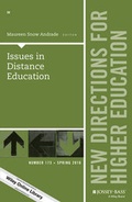 Cover: Issues in Distance Education - Jossey-Bass