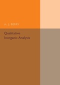 Cover: Qualitative Inorganic Analysis - Cambridge University Press