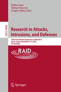 Enlarge image Cover: Research in Attacks, Intrusions, and Defenses - Springer