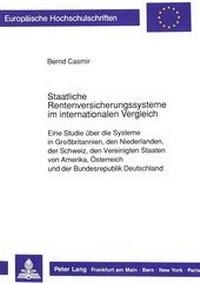 Abbildung von: Staatliche Rentenversicherungssysteme im internationalen Vergleich - Peter Lang Verlag