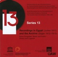 Cover: Series 13: Recordings in Egypt (Junker 1911) and the Archive (Stigler 1912?1913). Kenzi-Dongolawi, Nobiin and Arabic, Dholou and Luganda - Verlag der &ouml;sterreichischen Akademie der Wissenschaften