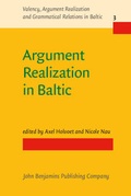 Cover: Argument Realization in Baltic - John Benjamins Publishing Company