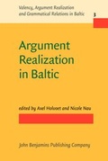Cover: Argument Realization in Baltic - John Benjamins Publishing Co