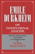 Cover: On Institutional Analysis - University of Chicago Press