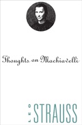 Cover: Thoughts on Machiavelli - University of Chicago Press