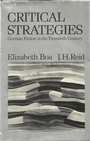 Cover: Critical Strategies - McGill-Queen's University Press