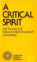 Cover: Critical Spirit - McGill-Queen's University Press