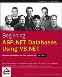 Enlarge image Cover: Beginning ASP.NET Databases Using VB.NET - Wrox