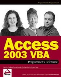 Abbildung von: Access 2003 VBA Programmer's Reference - Wrox Press