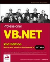 Enlarge image Cover: Professional VB.NET - Hungry Minds Inc,U.S.