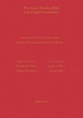 Cover: Lamen., Prayer & Ep of Jer, 1/2 Ep of Baruch According to the Syriac Peshitta with Eng. Tr. - Gorgias Press