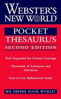 Cover: Webster's New World Pocket Thesaurus - Hungry Minds Inc,U.S.