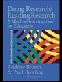 Cover: Doing Research/Reading Research - Routledge Falmer