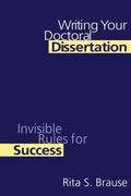 Cover: Writing Your Doctoral Dissertation - Routledge Falmer