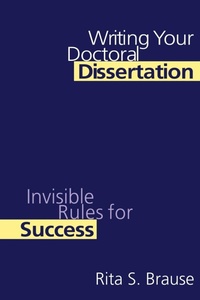 Abbildung von: Writing Your Doctoral Dissertation - Routledge Falmer