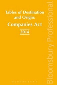 Abbildung von: Tables of Origins and Destinations: Companies Act 2014 - Bloomsbury Professional