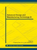 Cover: Advanced Design and Manufacturing Technology III - Trans Tech Publications Ltd