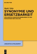 Cover: Synonymie und Ersetzbarkeit - De Gruyter