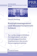 Cover: Kontraktmanagement und Ministerverantwortlichkeit - Frank & Timme