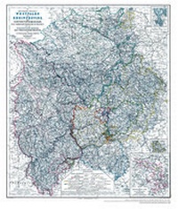 Abbildung von: Hist. Karte: Westfalen Rheinprovinz mit Hessen Waldeck 1864 (Plano) - Verlag Rockstuhl