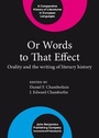 Cover: Or Words to That Effect - John Benjamins Publishing Company